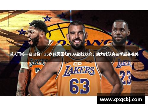 湖人再签一名老将！35岁球员回归NBA巅峰状态，助力球队突破季后赛难关